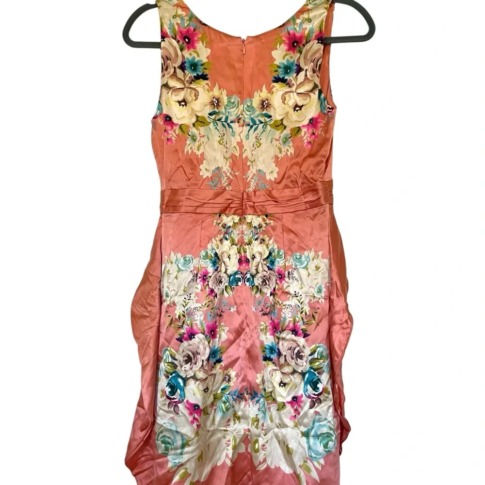 ❤️ Anthropologie x Yoana Baraschi Satin Floral Sheath Dress - Picture 3 of 6